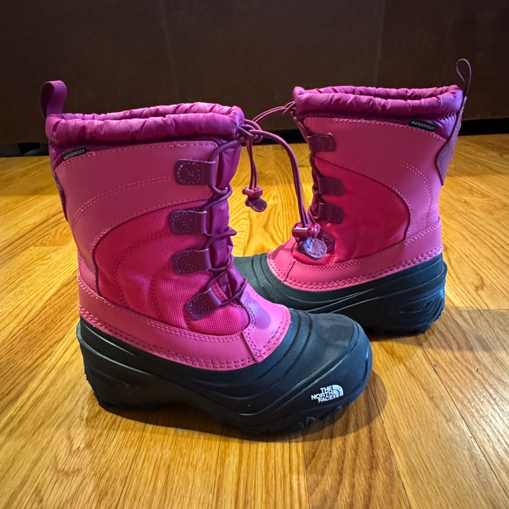 The North Face Pink and Red Thermafelt Boots